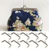 0pcs Smooth Metal Lock Wallet Buckle - Alloy Square Frame for Crochet Handbags, DIY Craft Bag Closing Tool