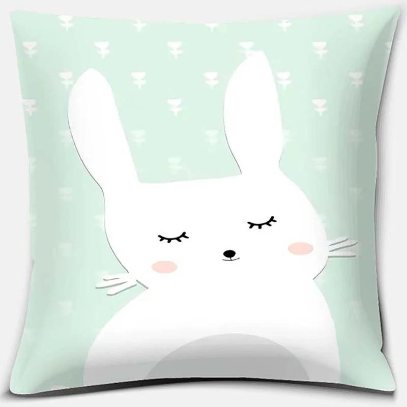 Cute Cartoon Animal Pattern Print Collection Pillowcase Square Home Office Decor