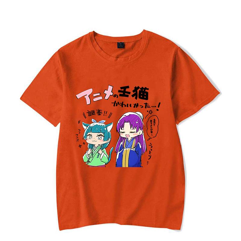 New The Apothecary Diaries Print Short Sleeve Casual T-shirt Summer Fashion Anime Harajuku Short Sleeve Women's Men's Top
