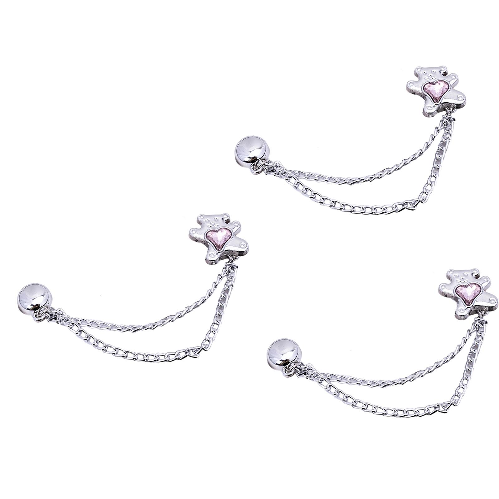 

3 шт. Магнитные зажимы для одежды с цепочкой, Милые бантики, Магнитные пряжки, Съемные магнитные булавки для кардигана, манжет, края C