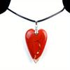 Long Heart Stone Pendant Natural Crystal Arrowhead Amethyst Crystal Charms For Necklace Stainless Steel Chain Women Jewelry new