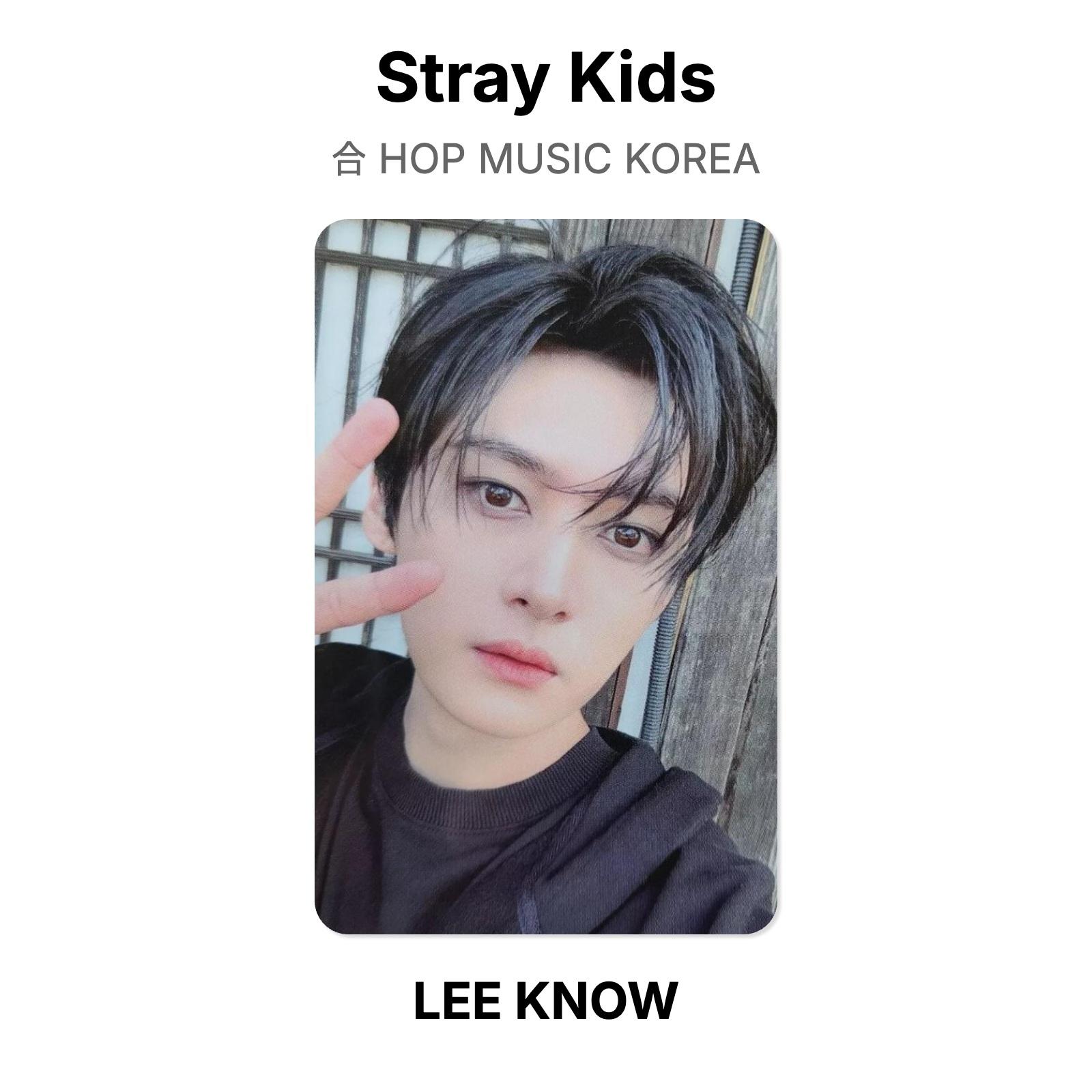 Stray Kids HOP MUSIC KOREA Official Photocard LEE KNOW