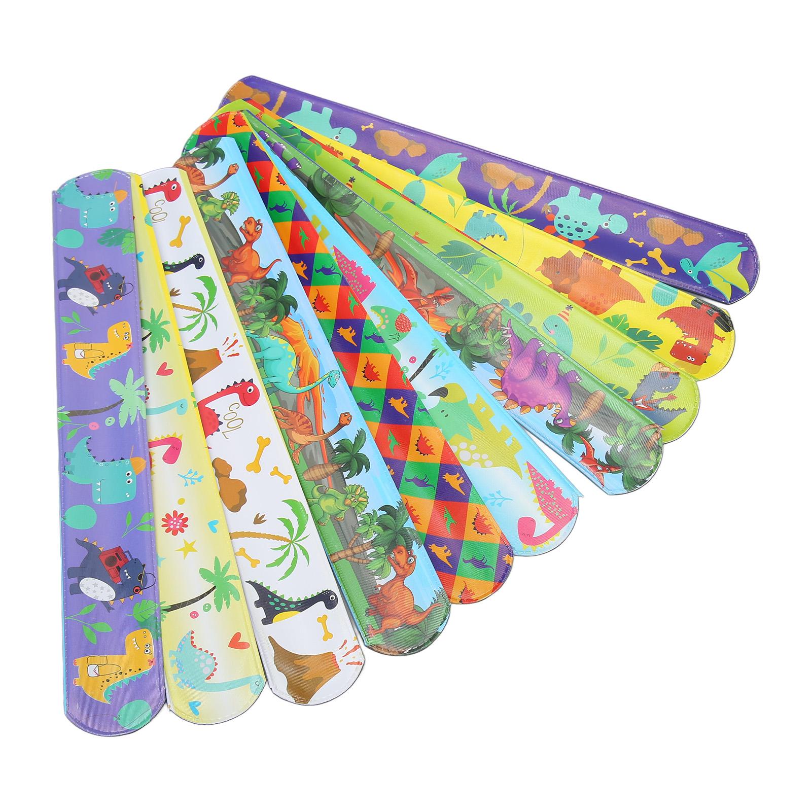 

10 шт. браслет с рисунком динозавра из мультфильма, сувениры для вечеринок, мягкие ремешки из ПВХ для запястья