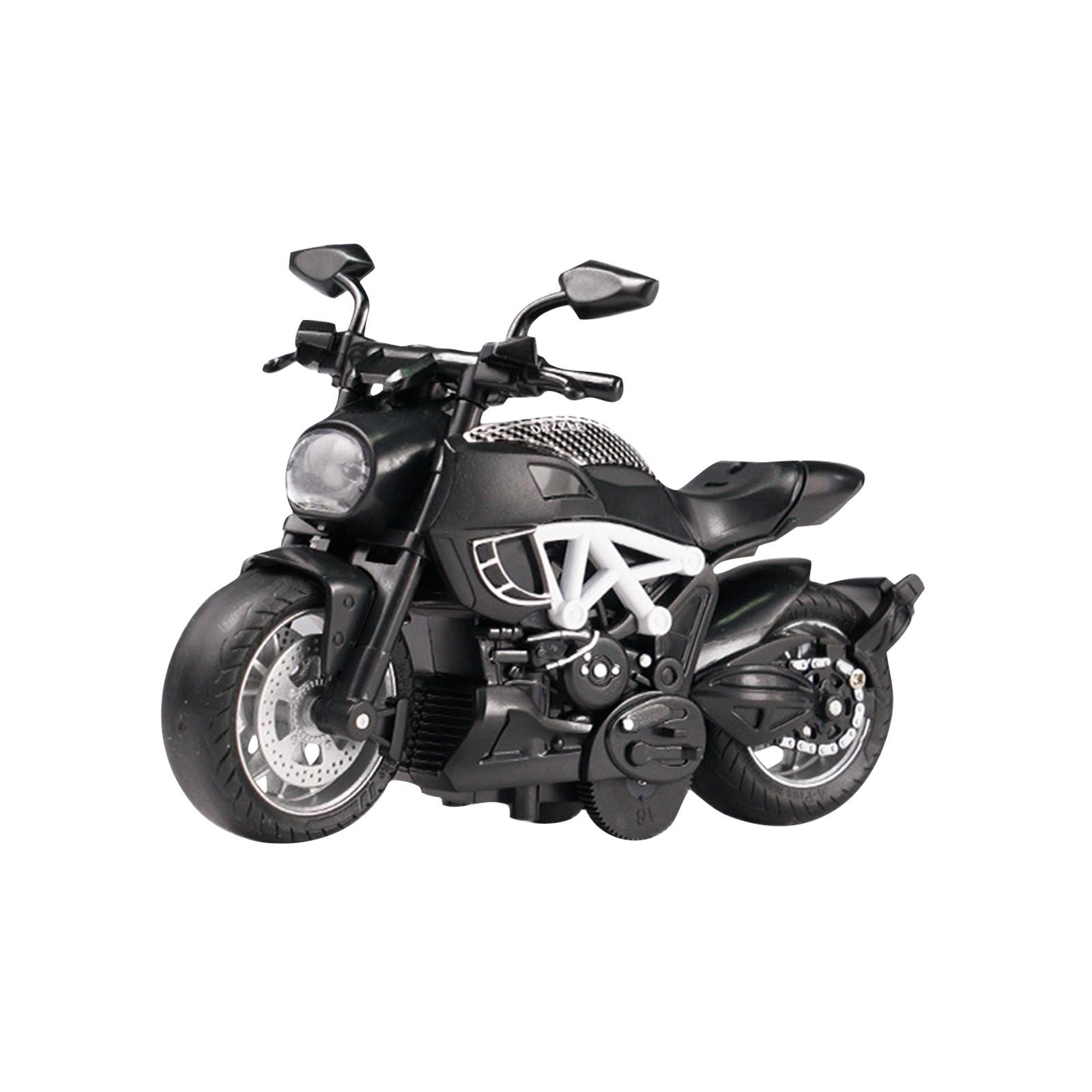 Q Version Motorcycle Helmet Motorcycle Exquisite Model Deformable Toy One Size белый