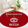 Manchester United F Round Area Rug,Carpet Rug for Living Room Bedroom Sofa Playroom Decor,Non-slip Floor Mat