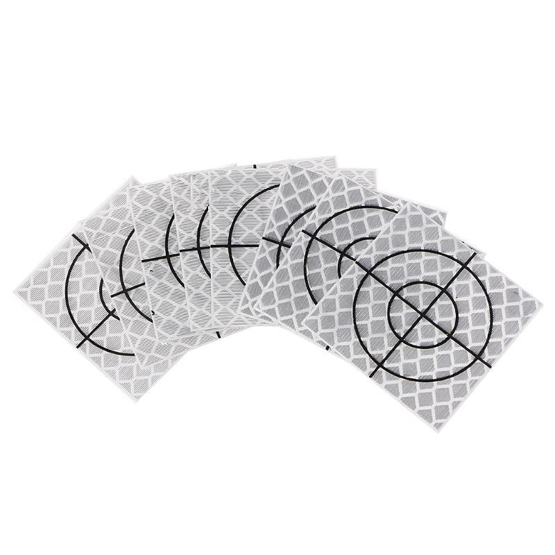 652F 100 Pcs Reflector Sheet Reflective Tape Target Total Station 20/30/40/50/60mm