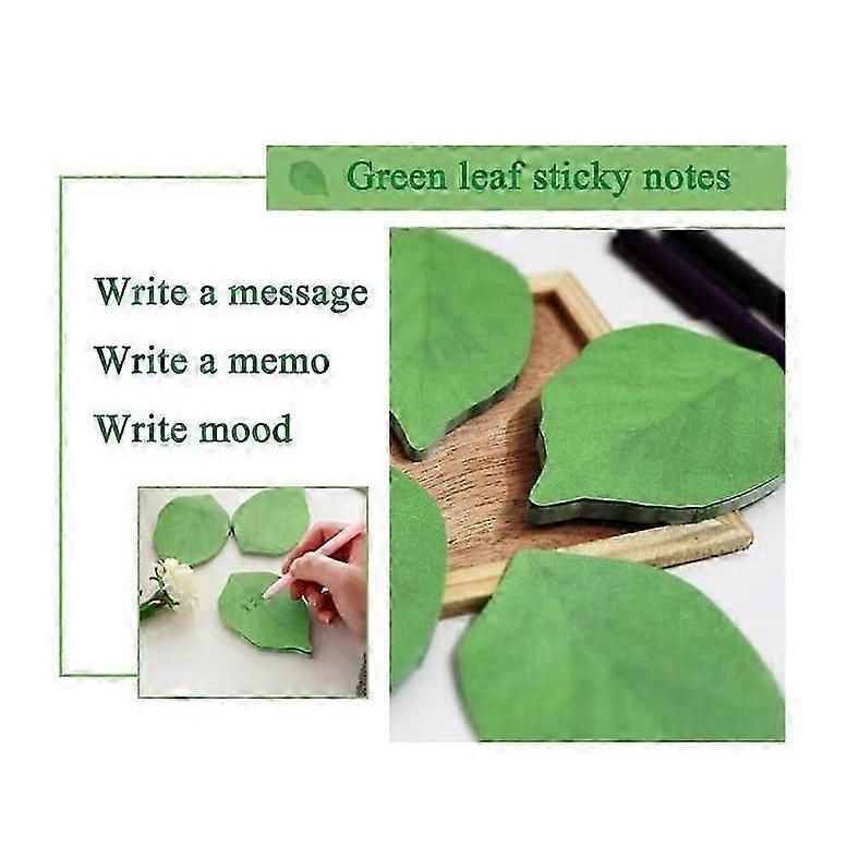 200 Sheets Green Leaf Sticky Notes & Scratch Stickers