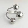 Rings for Women Couple Minimalist Handmade Simple Three Balls Ring Fine Jewelry Gift Prevent Allergy