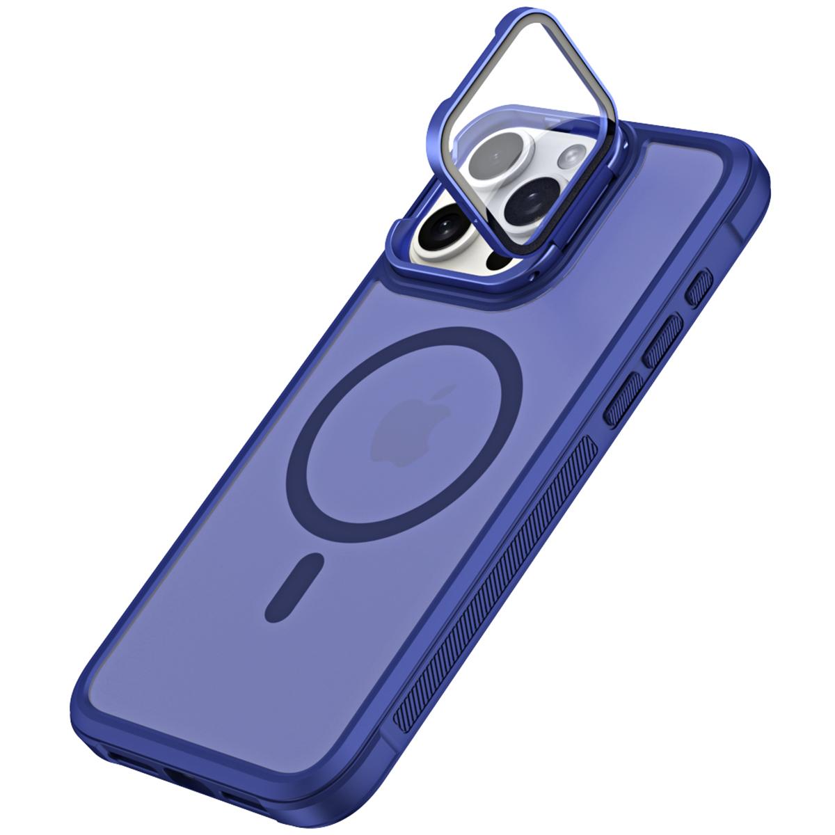 

For iPhone 16 Pro Compatible with MagSafe Lens Cover Kickstand Matte Back Cover G