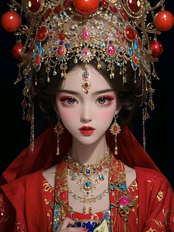 Pintura Diamante Antiga Beleza Chinesa Faça Você Mesmo Quadrado Completo Redondo Broca Strass Bordado Linda Mulher Mosaico Ponto Cruz Kits FG1915