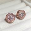 Fashion Contracted Stud Earrings for Women Gold Color/Rose Gold Color Daily Wearable Exquisite Accessories Trendy Jewelry