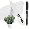 100pcs Plant Labels 4-Inch Plastic Plant Name Tags Waterproof Garden Labels for Flowers Herbs Potted Plants And Vegetable Pots