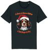 Mens Womens Cavalier King Charles SPaniel Christmas TShirt Santa Dog Woof Wishes