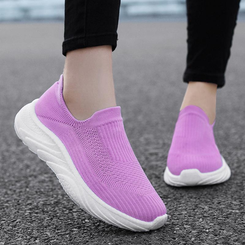 

Shoes, men s and women s 25 spring casual shoes, flying weave running shoes, soft-soled couple shoes, trendy one-foot slippers 45