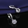 Aishang Tassel Imitation Zircon Six-Claw Two-Carat Earrings Femininity Ear Buckle Earrings