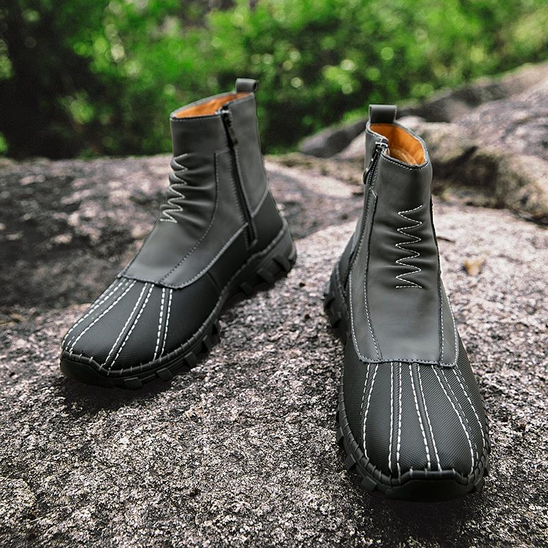 Nuevas botas de tobillo de moda para hombre, hechas a mano, zapatos casuales de caña alta, botas clásicas para caminar para hombre, botas de motocross cómodas y versátiles.