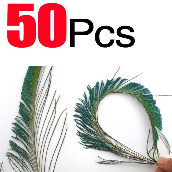 MNFT 50pcs Peacock Feather Fly Tying Material Olive Green Color Fly Fishing Lure Bait High Quality