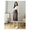 Mid-length New Style for Spring Autumn High-waisted Slimming Slit Versatile Hip-hugging Skirt