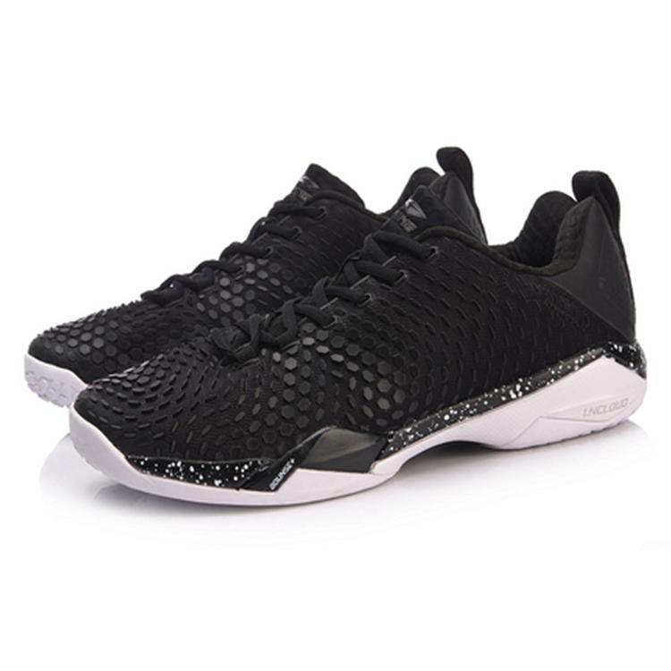 Li Ning Frontier Shadow Pro2.0 PU Cushioning Rebound Low Top Badminton Shoes Unisex Black AYAN013-3