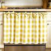 Oven Curtain, with Tie-Down Straps, Vintage Style, Easy Fastening Farmhouse Oven Door Ruffled Stove Skirt Curtain for Kitchen