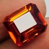 Natural Orange Sapphire Loose Gemstone Emerald Cut 9 ct Fire September Birthstone for Jewelry Making