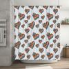 Shower Curtain Floral Heart Pattern Waterproof Bathroom Decor Vintage Romantic Nature Home Textile Art Hanging
