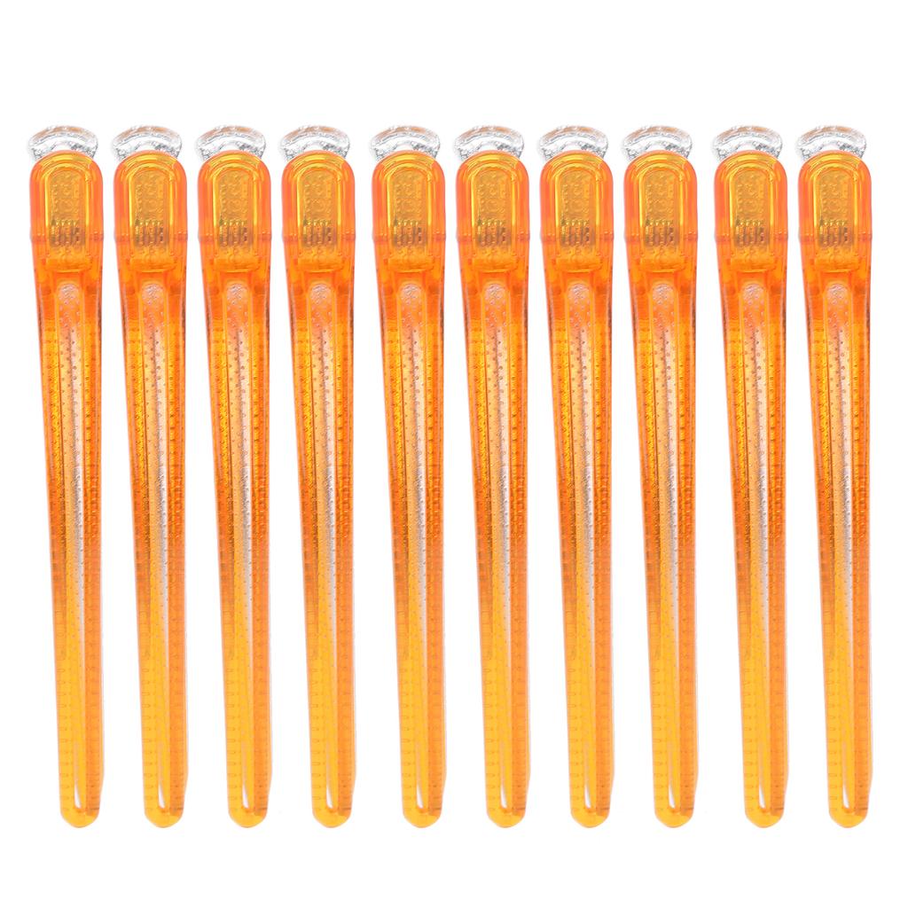 10pcs Salon NonSlip Styling Sectioning Clip Portable Duckbill Hair Clip Hairdressing Tool(Orange )