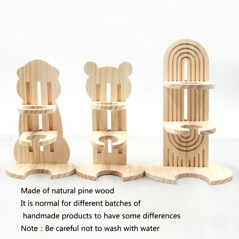 Verstelbare Houten Kleine Huisdieren Water Drinkfles Houder Voerflessen Standaard Auto Dispenser Houder Cavia's Chinchilla's