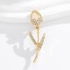 Crystal Tulip Brooch: Elegant Pin with Unique Design