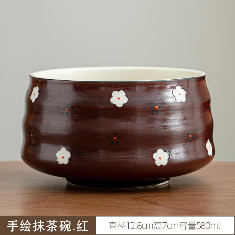 

Matcha Hand Drawn Teaware Set Japanese Style Reusable Matcha Making with Ceramic Tea Bowl Tea Culture Gifts Accessories New