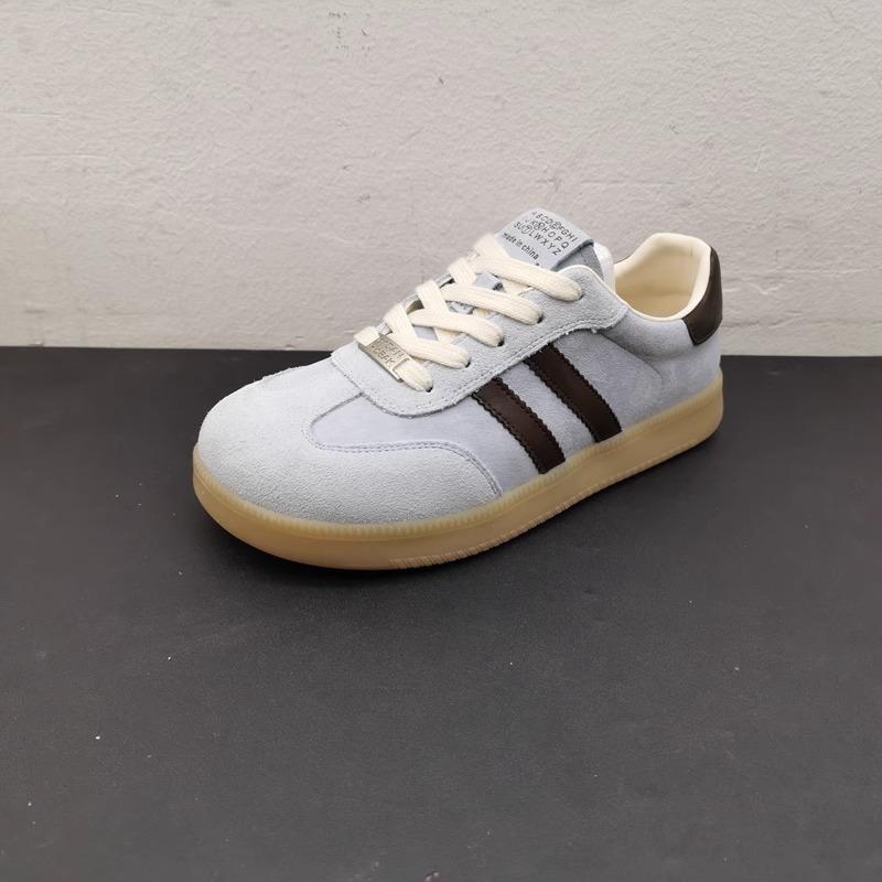 Leather Women's Spring Models Breathable Flat Bottom Lace-up Color Matching Casual Board Shoes Single Shoes Women's Tide