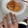 Korean Fashionable 925 Silver Open Ring For Women With Unique Wave Pattern