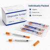Sterile Veterinary Syringe 0.5ML/1ML Disposable Plastic Needle Orange Cap for Pet Livestock Feeding Care Use