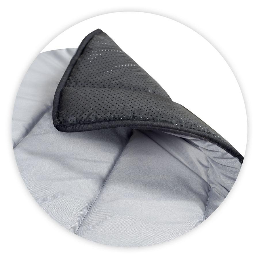 Quilted foam pillow 120x50 cm dark gray