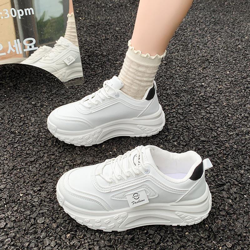 Thick-soled Dad Shoes Women's New Summer Mesh Breathable Mesh Shoes Women's Small Feet and High Inner Height Lightweight Sports Shoes