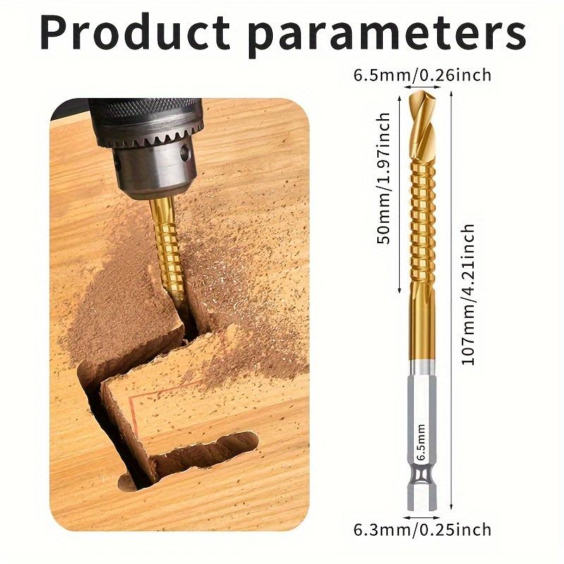 Hexagonal Handle Sawtooth Twist Drill Bit Set Multifunctional Saw Drill Combination Hand Drill Woodworking Bit Groove Sawtooth