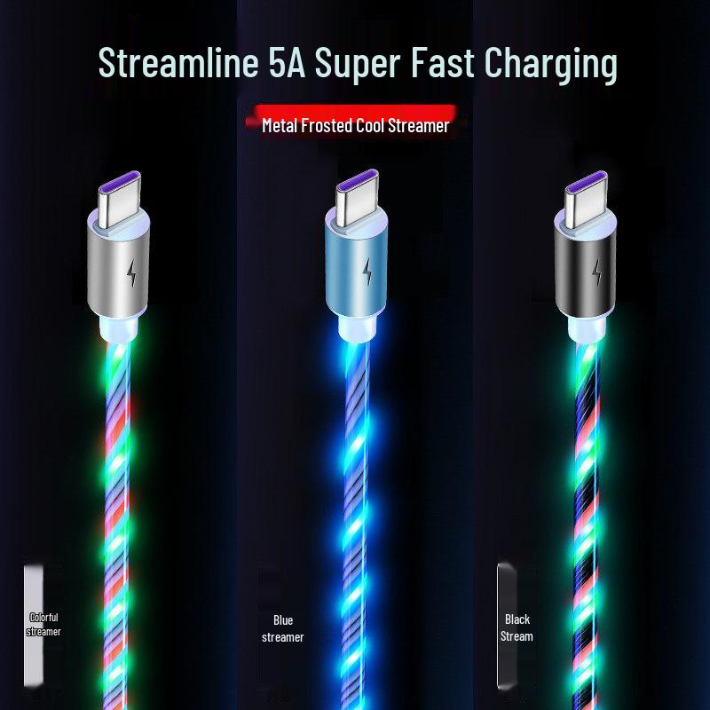 5A Fast Charging Rainbow Data Cable for Apple, Android, Type-C, Huawei, Oppo, Xiaomi, Vivo