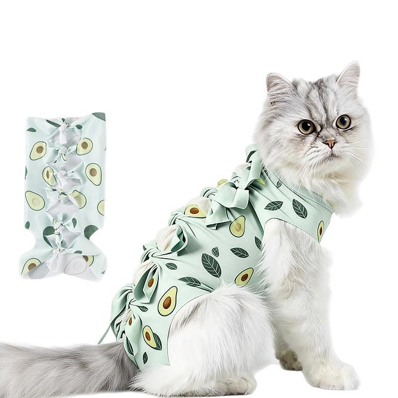 Cat Spaying Surgical Suit, Breathable Pure Cotton Clothes, Weaning Suit, Male Cat Protection Suit, Post-surgery Pet Care