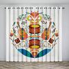 Music Stage Electric Guitar Shelf Drum Instrument Design Sunshade Curtains Living Room Bedroom Home Decoration Thin Curtains