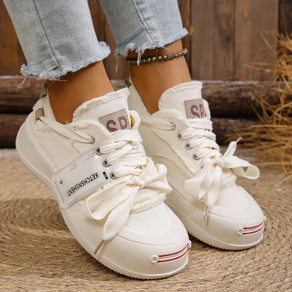New Women Sneakers Mesh Breathable Platform Sneakers Women Casual Lace Up Outdoor Women Shoes Low Top Sneakers Zapatos De Mujer