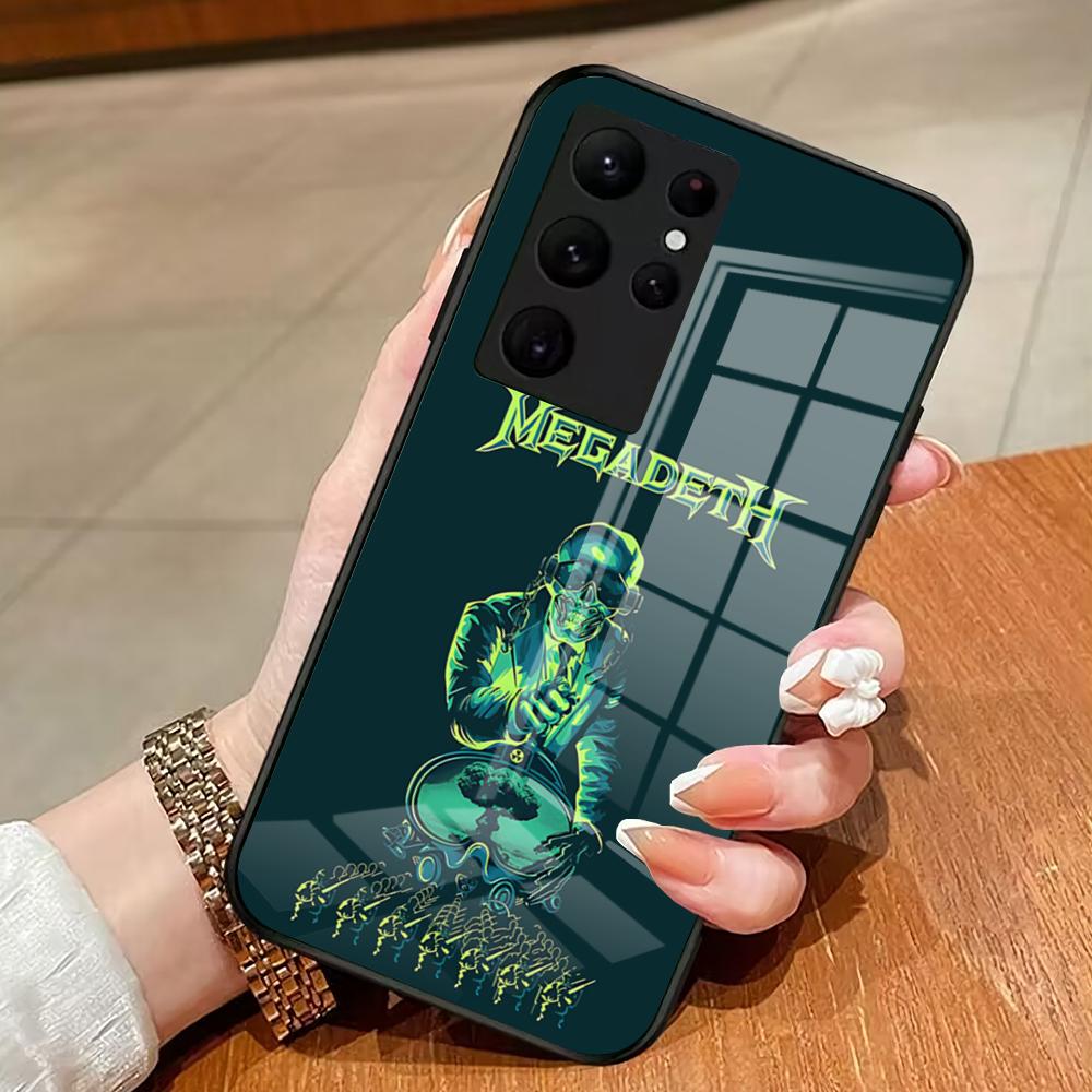 Band M-Megadeth Phone Case For Samsung S26 S25 Edge Ultra 23 22 21 20 Ultra Plus S24 Fe Glass Cover