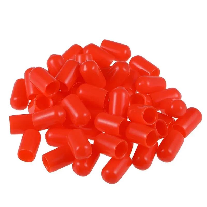 5-50pz Tappi Terminali in Gomma Neri Rossi, Protezioni per Filettature in Vinile, Coperture di Sicurezza per Bulloni Viti, Spedizione Rapida