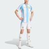 Adidas Argentina 24 Home Shorts With Logo Print And Elastic Waist Men Bottoms White Blue IN6928