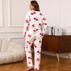 spring autumn Women Pyjamas long sleeve Tops and long pant Pijama casual Pajamas Set Loungewear plus size 2 Pieces Set Sleepwear