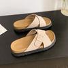 Flat-bottomed Cross-strip Flip-flops, New Style Women's Beach Sandals, Women's Shoes