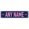 Personalisierter 2D-Flachguss-Straßenschild | 15,75×3,94\ Benutzerdefinierter Name & Nachricht | Mehrfarbige Wanddekoration für jede Szene