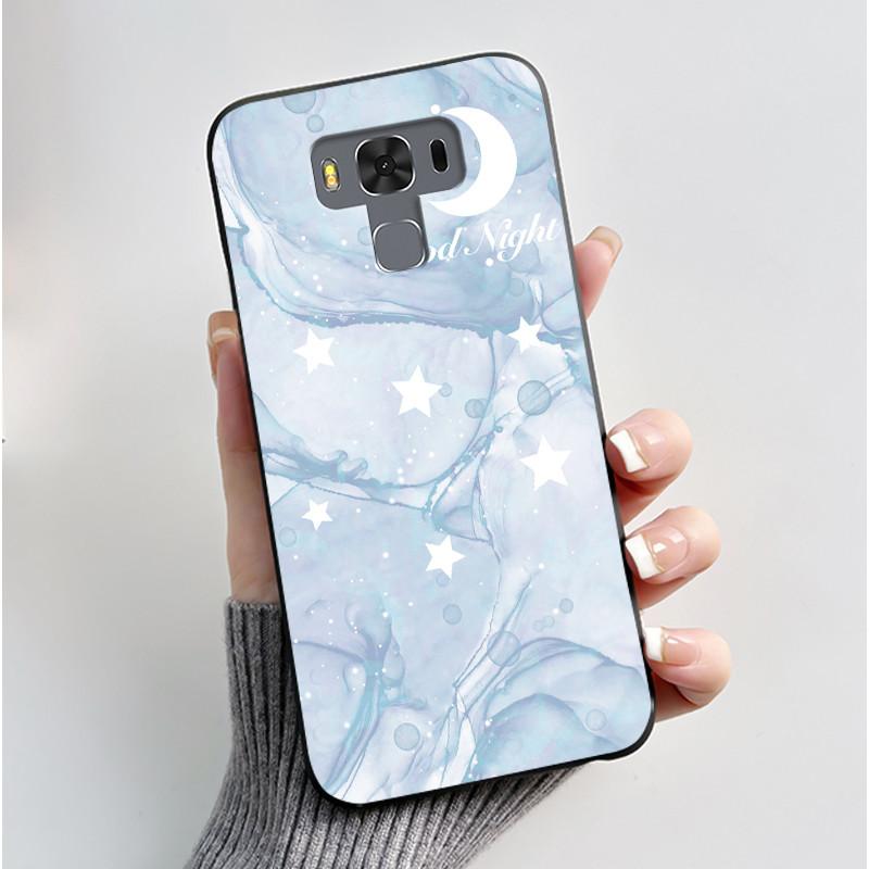 Case For Asus ZenFone 3 Max ZC553KL Capa Coque Cute Cartoon Printing Shell Protective Cover Soft Silicone Black Casing Funda