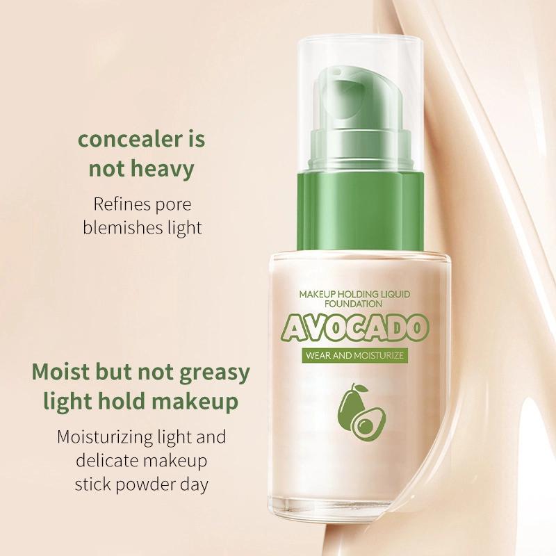 Aocado Foundation Liquid ist nicht leicht abzuschminken, Concealer, Ölkontrolle, Schweißprävention, langanhaltendes Make-up, Aufhellung des Hauttons