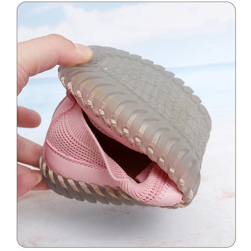 Women's Handmade Mesh Sneakers Slip On Loafers Breathable Casual Shoes Flats Summer