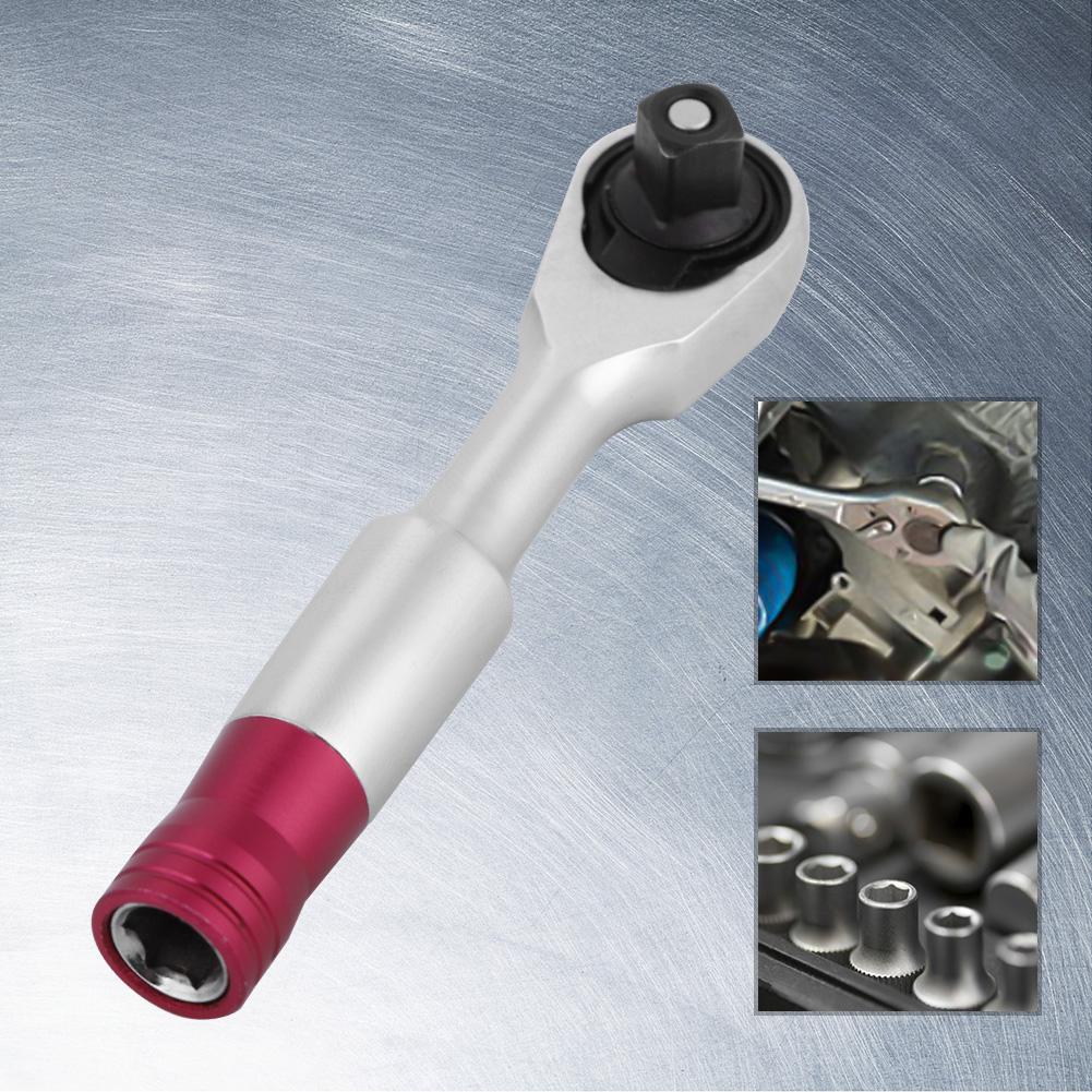Mini 1 4 Inch Rachet Wrench Set Repair Tool For Vehicle Bicycle Socket Wrench Kit Tool (85mm)